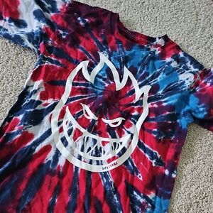 Spitfire Kids Tie-Dye Tee - Red, Blue, White